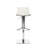 Barber Swivel Upholstered Adjustable Height Counter Stool with Metal Frame-2005715502