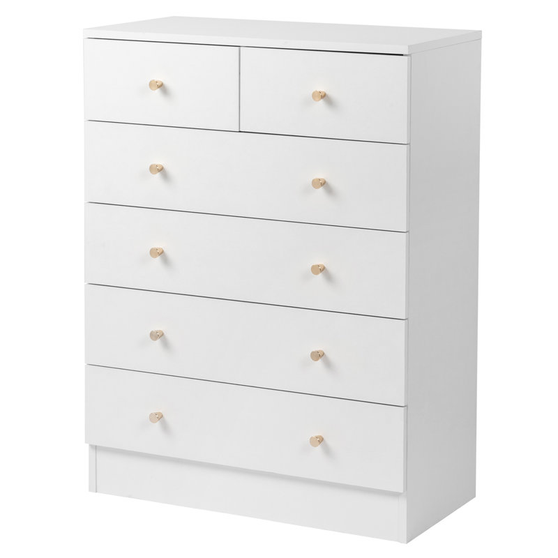Armoire de rangement à 6 tiroirs Imogen, Blanc