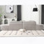 Canapé minimaliste incurvé avec tissu éponge pour le salon, confortable et élégant