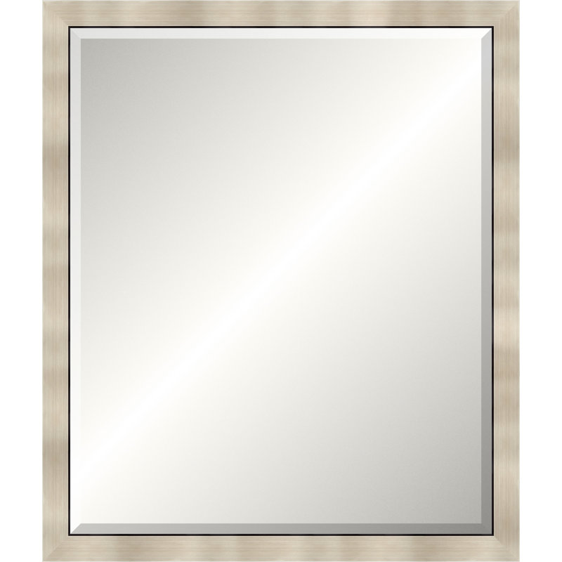 Warm Silver Legacy Mirror, Wide Vanity