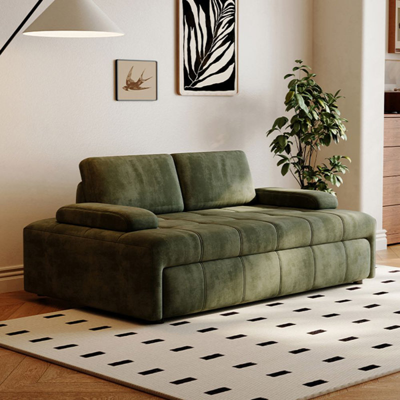 Coussin de canapé modulaire en polyester vert