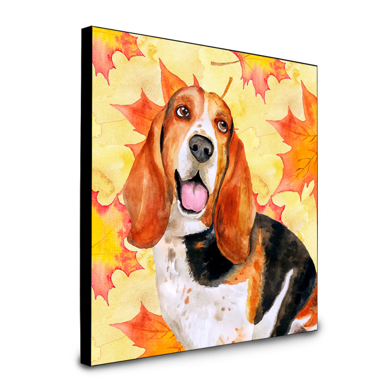 Panneau mural d’art Cannes, Basset hound