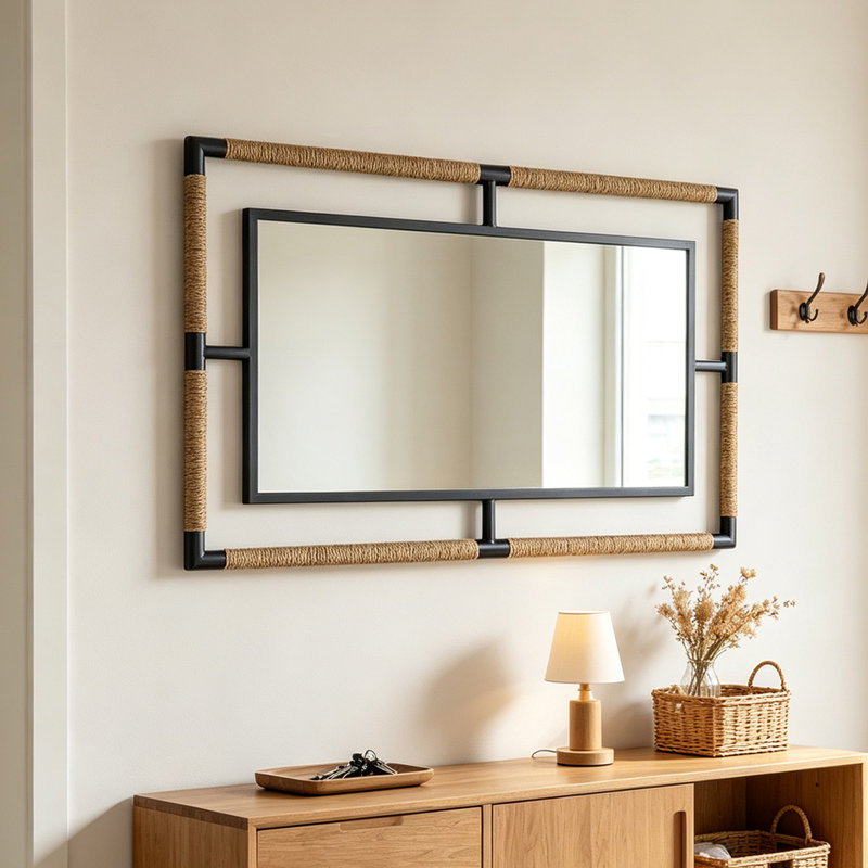 Mirror Iron Rectangle Wall Mirror