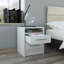 Table de chevet compacte Eter avec deux tiroirs et une tablette, rangement de chevet minimaliste-1731269804