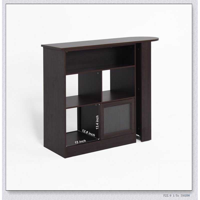 Armoire de bar moderne avec plateau tournant, armoire de salle à manger à hauteur de comptoir