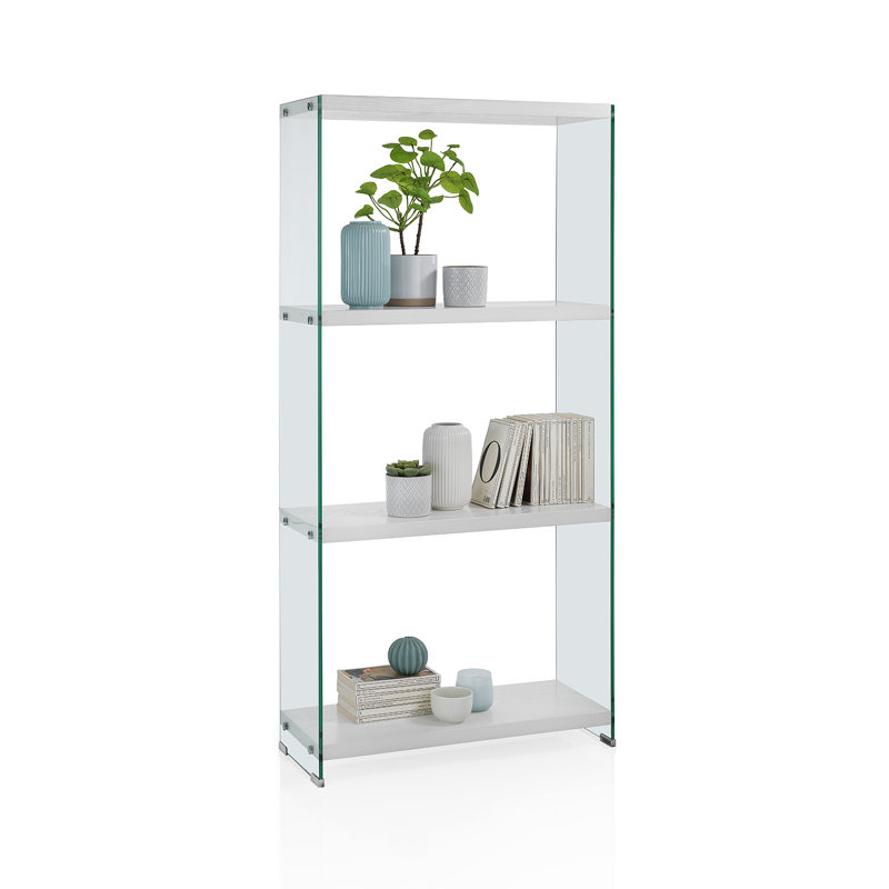 Sifert Glass Shelving Unit, 165cm H x 76cm W x 30cm D