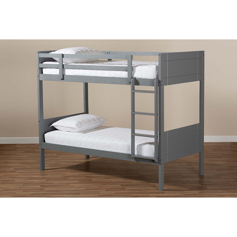 Annelise Kids Twin Bunk Bed, Gray