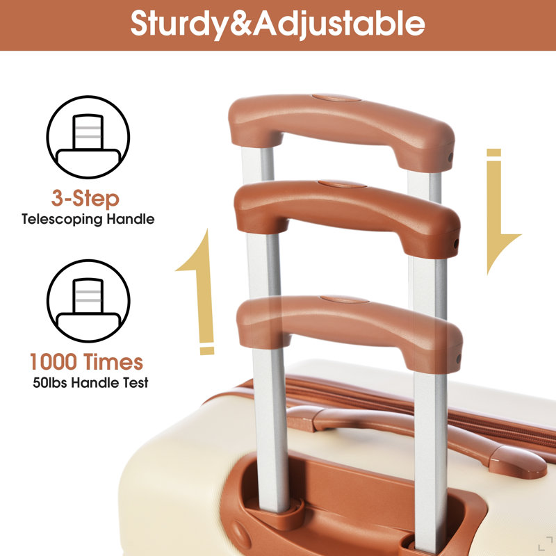 Ensemble de valise à roulettes 3 pièces avec serrure TSA 20 "24" 28 "Disponible