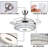 42" Dakch 4-Blade LED Chandelier Ceiling Fan with Remote Control and Light Kit Included