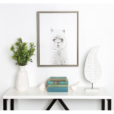 «Hairy Alpaca» par Simon Te, reproduction d'art sur toile encadrée