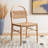 Leylanie Wood Premium All-Weather Wicker Outdoor Dining Side Chair-496454856