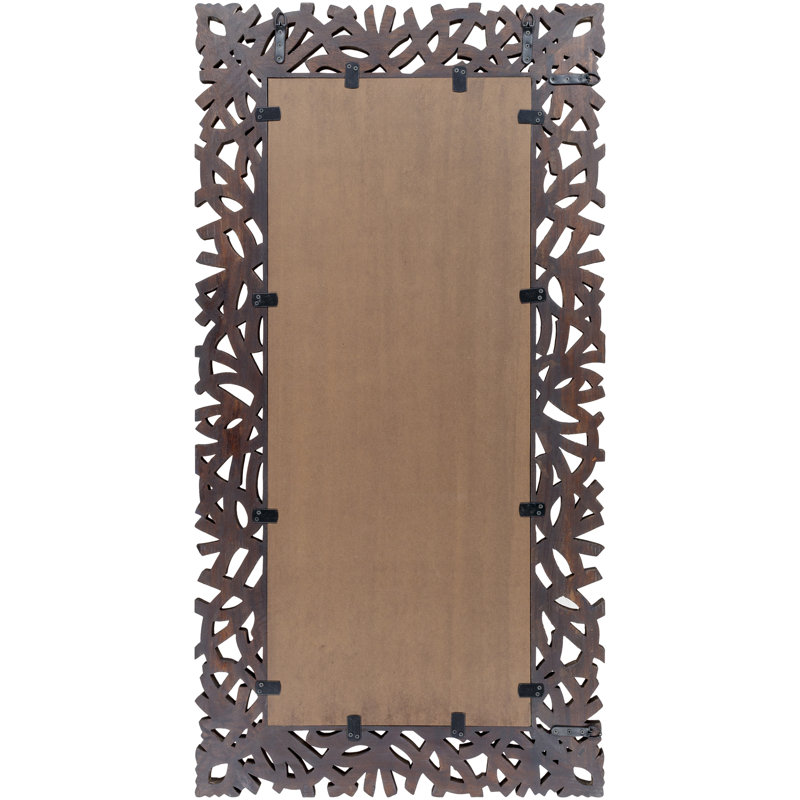Neligh Solid Wood Rectangle Wall Mirror