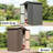 6 ft. x 4 ft. Dark Gray Metal Shed with Gable Roof-104174389