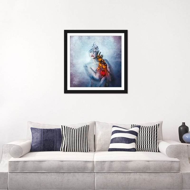 «Till you», impression sur toile, Papier d'art encadré noir, H 24 po x l 24 po x P 1 po, Blanc
