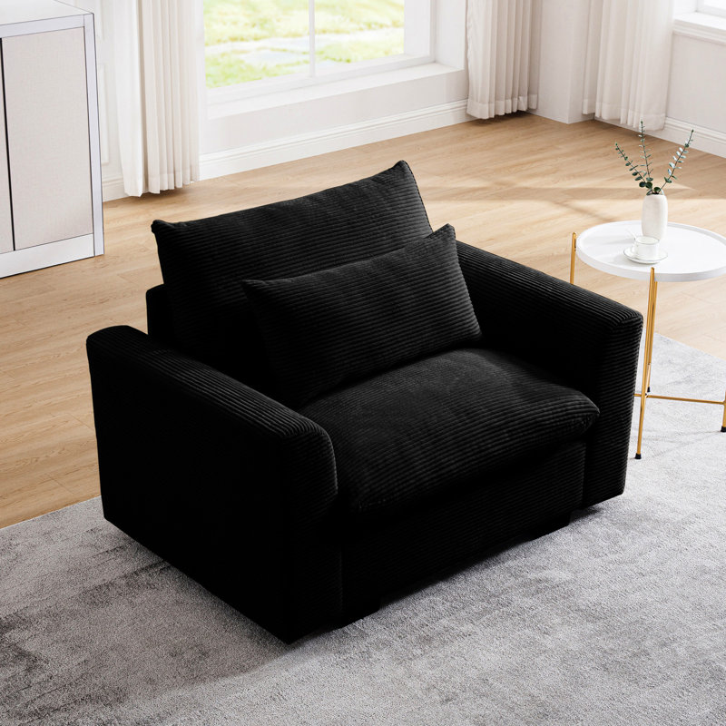 Fauteuil Corduroy, Noir