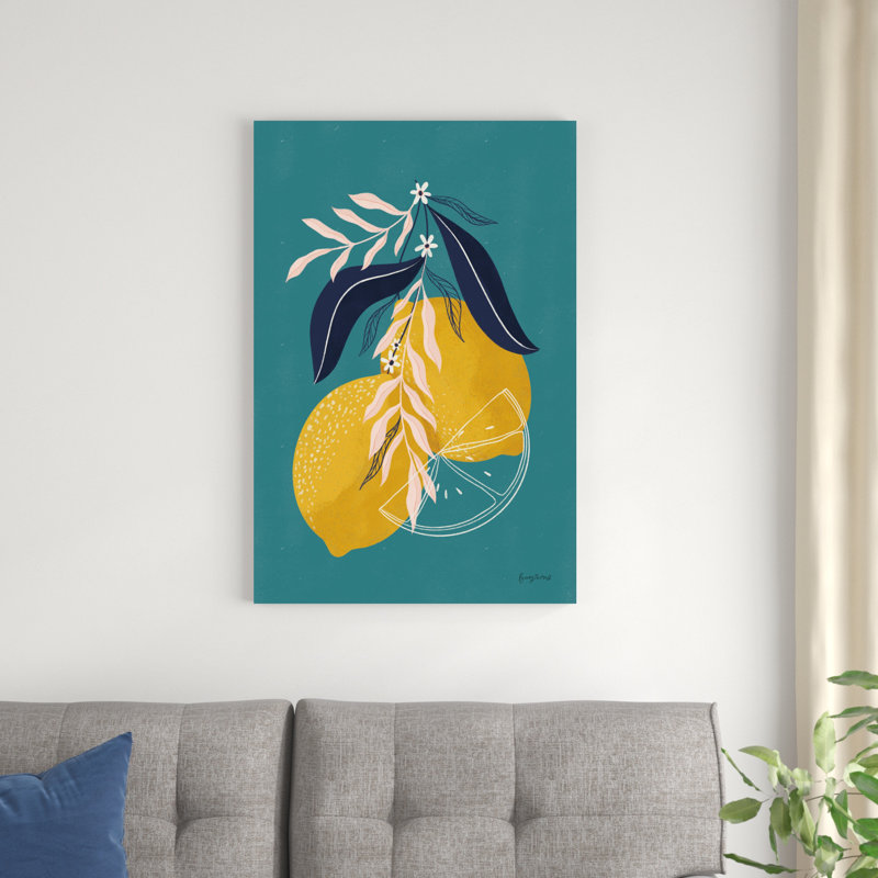 «Lemons II» par Becky Thorns - impression sur toile tendue, H 36 po x l 24 po