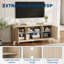 Meuble télé pour téléviseur de 65 po ou moins, console média, centre de divertissement avec tablettes de rangement ouvertes-706765542