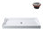 60 in. x 34 in. Alcove Acrylic Shower Base in Glossy White With Center Drain, Drain Included-114639123