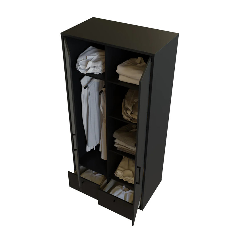 Reinout Manufactured Wood Wardrobe