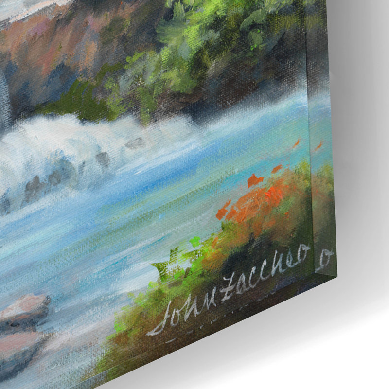 Lark Manor ™ «A visit to the Waterwheel» par John Zaccheo, art mural en verre acrylique, H 12 po x l 16 po x P 0,13 po
