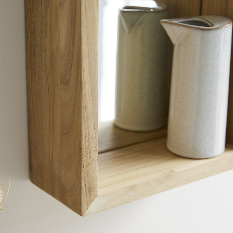 Stelle Rectangle Solid Wood Mirror