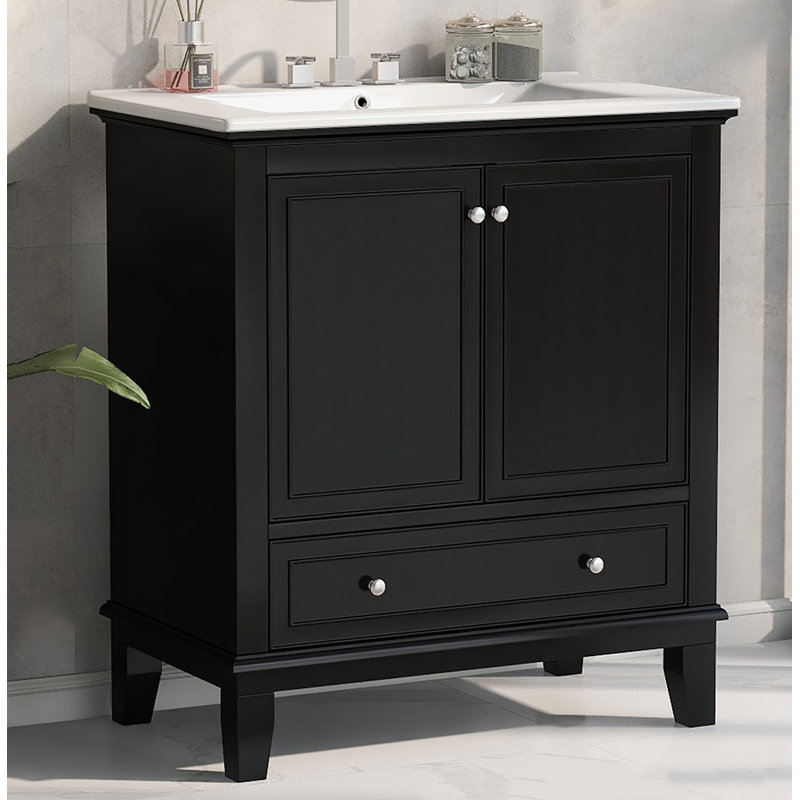 Karington 30'' Single Bathroom Vanity with Ceramic Top