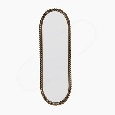 Iron Art Oval Retro Mirror, Antique Effect,Wall Hanging,Suitable For Living Room,Bedroom, Entrance