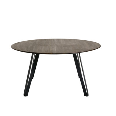 Oak Round Solid Wood Top Dining Table