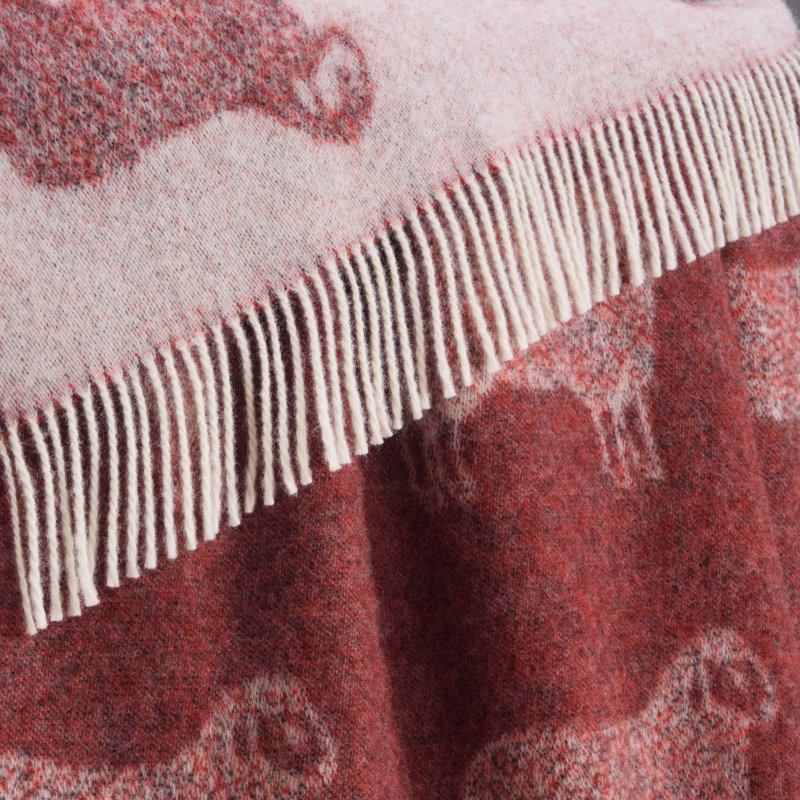 Sheep Hand Woven Throw Blanket