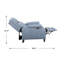 Fauteuil inclinable électrique en cuir véritable Zanora - Élégant fauteuil à oreilles avec garniture cloutée et appui-tête réglable