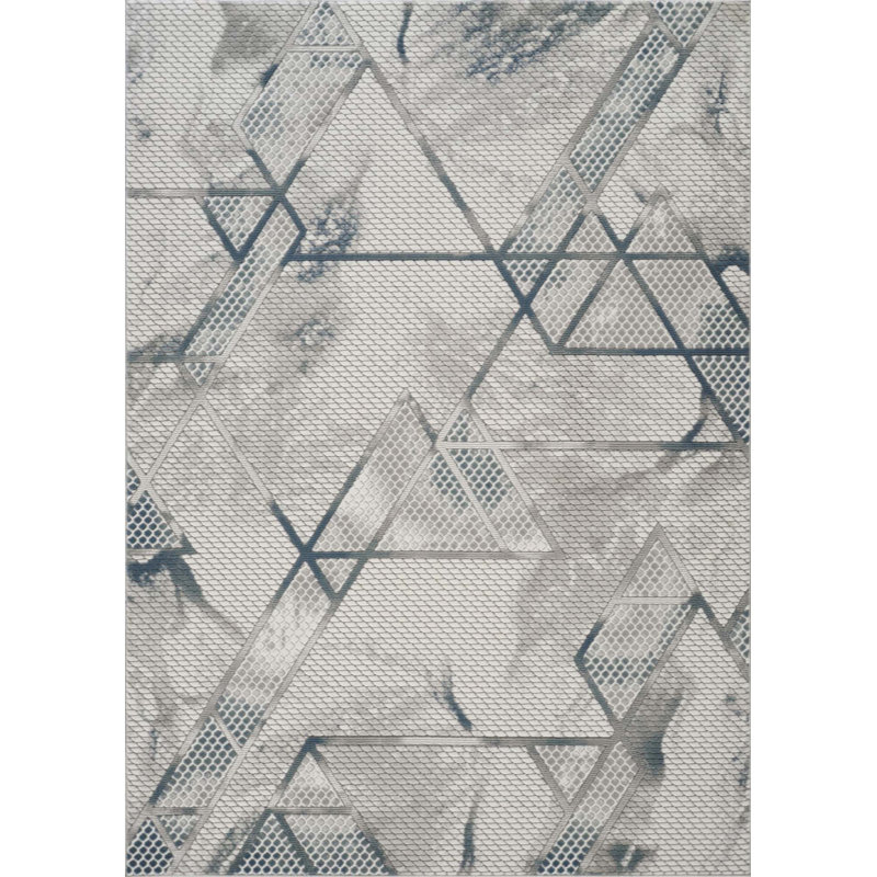 Tapis avec effet 3D de la collection Geometrix, durable et résistant aux taches pour les intérieurs modernes