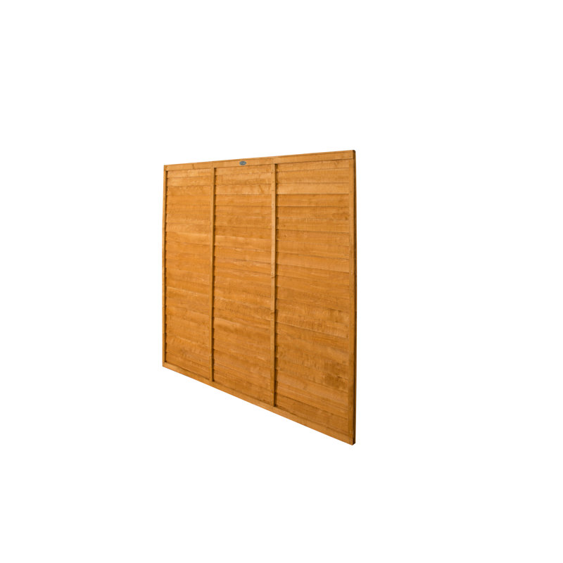 182.5cm H x 182.8cm W Golden Brown Wood Fence Panels