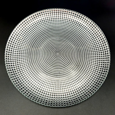 Assiette plate en verre doré Pyle