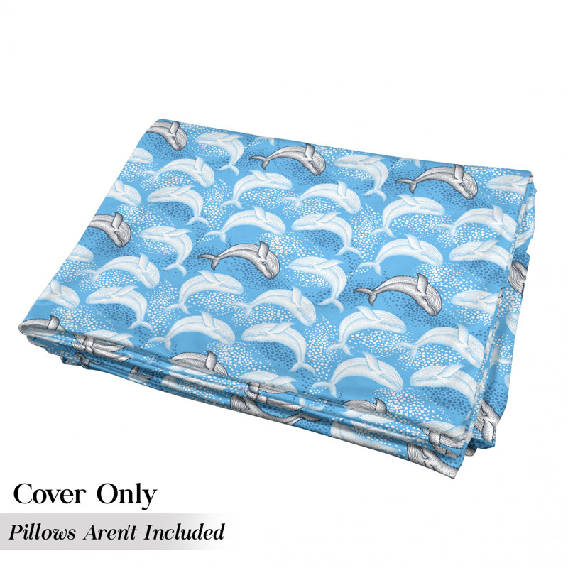 Housse de coussin d'extérieur Humpback Whale, H 2 po x l 36 po x P 88 po