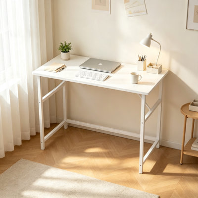 80cm Black Small Desk with 2 Drawers