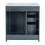 Ensemble de meuble-lavabo 60 po avec lavabo en céramique (séparé), armoire de rangement en bois massif, ensemble de meuble-lavabo autoportant avec tiroirs et portes à fermeture douce-850384780