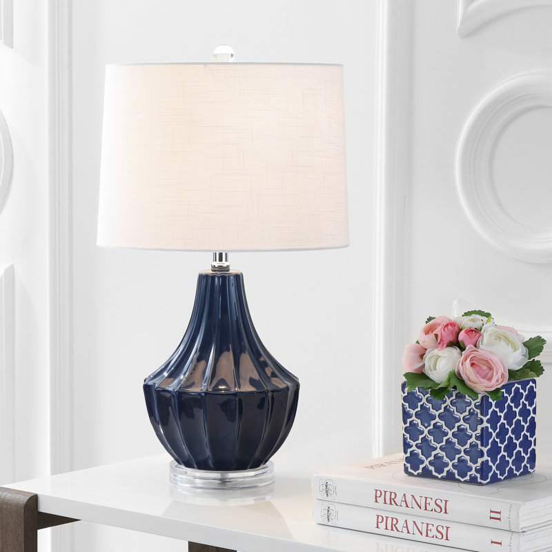 Hufnagel Ceramic Table Lamp, Navy