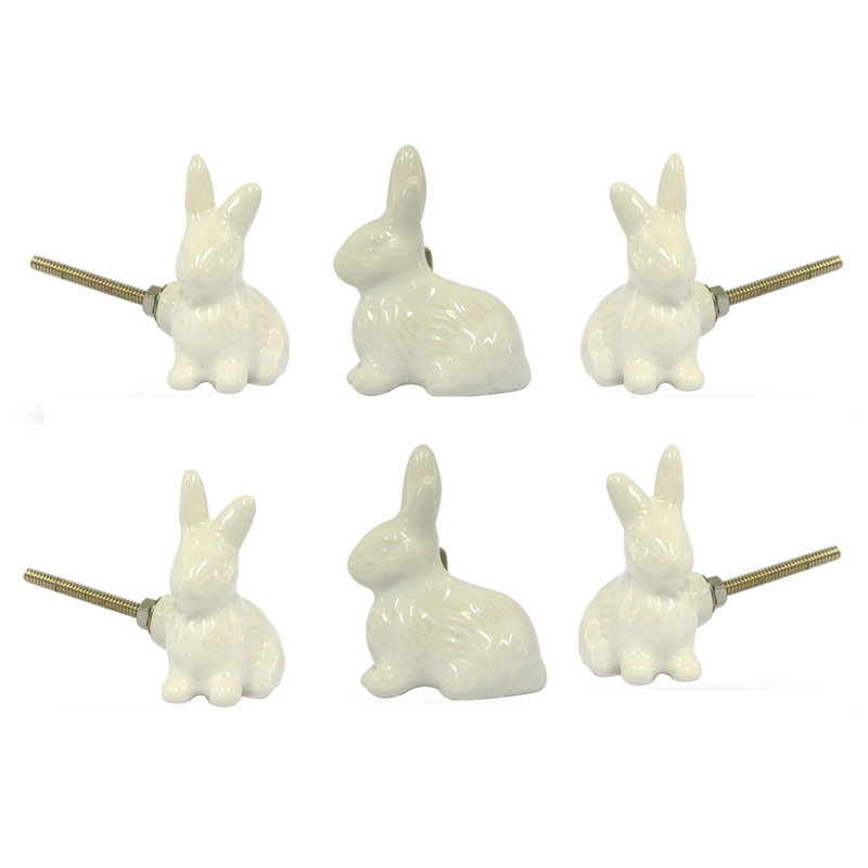 Rabbit Oversized 1.6" Length Novelty Knob Multipack