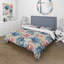 Ensemble de housse de couette bleu et rose Botanical Ikat Haven-1681099304