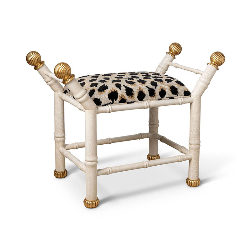 Boca Ocelot Bench, White, Black