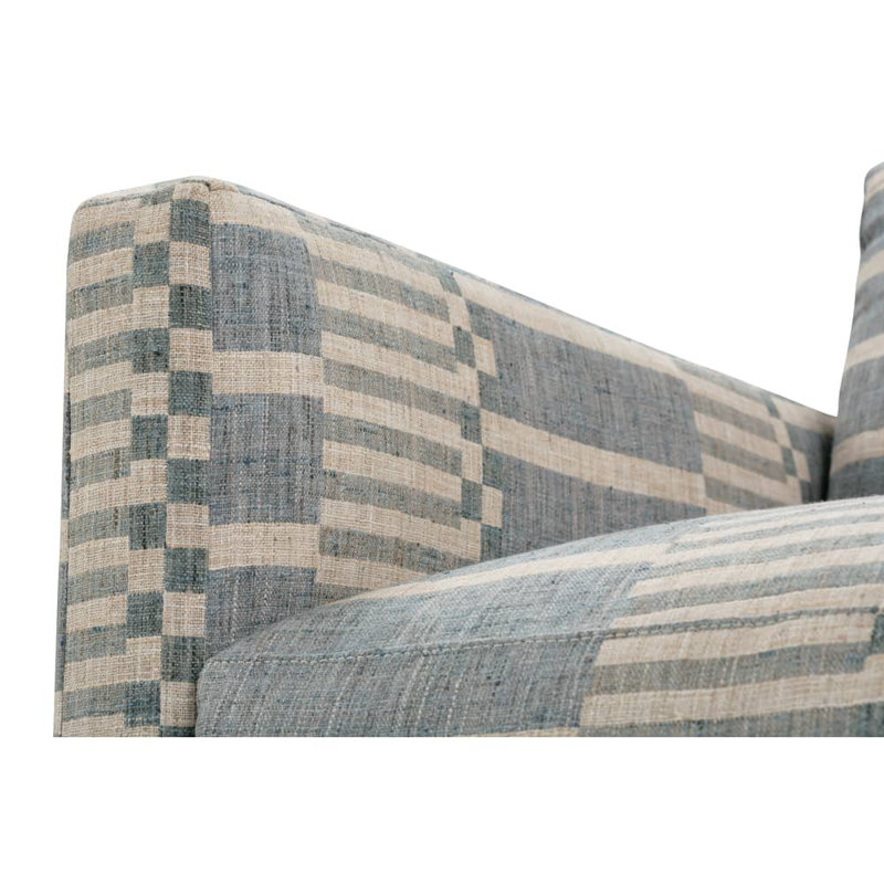 Allie Swivel Chair, Washed Oak, Indigo 100% Polyester