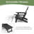 Poly Lumber Folding Adirondack Chair with Cup Holders, Ottoman and Cushion-229118631
