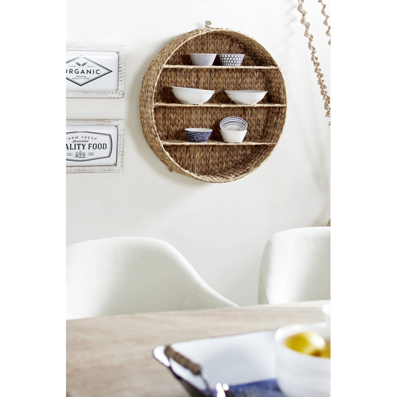 Sasha 3 Piece Circle Rattan Tiered Shelf