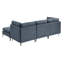 Canapé modulaire en lin rembourré avec pieds en métal-1128825456-1128825460