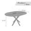 Table de salle à manger extensible à piédestal avec pieds en métal