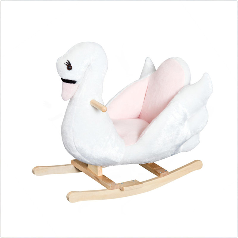 Peluche cheval à bascule cygne, cheval à bascule jouet