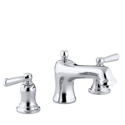 Garniture De Robinet De Bain Bancroft Pour Robinet à Haut Débit Monté Sur Le Pont Avec Bec Non Inverseur Et Poignées à Levier En Métal, Valve Non Incluse