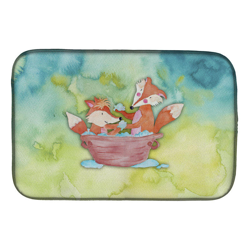 Tapis de séchage pour aquarelle de bain foxes