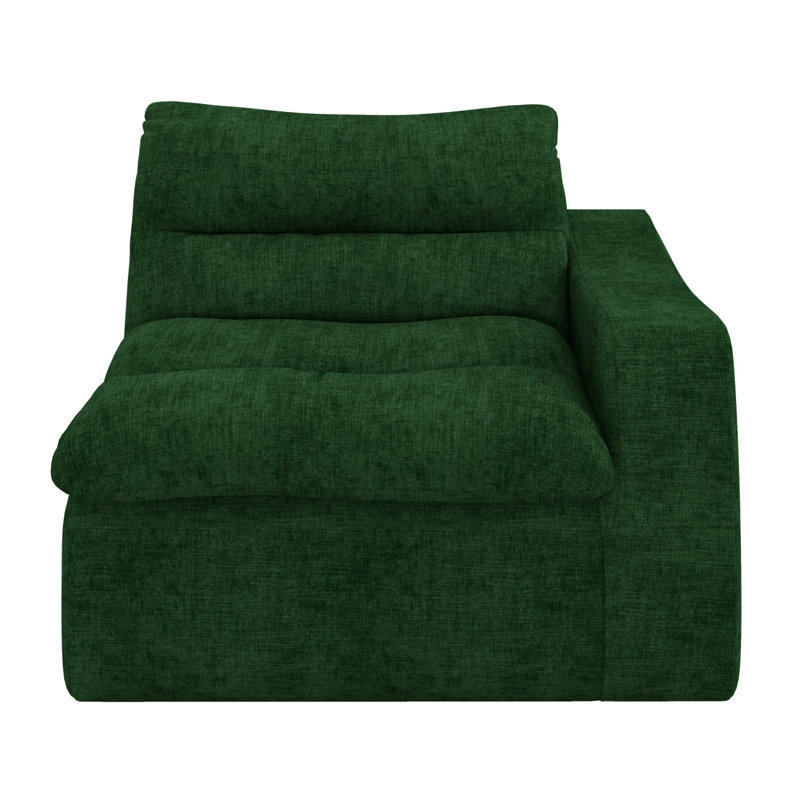 Canapé Lazy avec méridienne moderne, Mousse verte