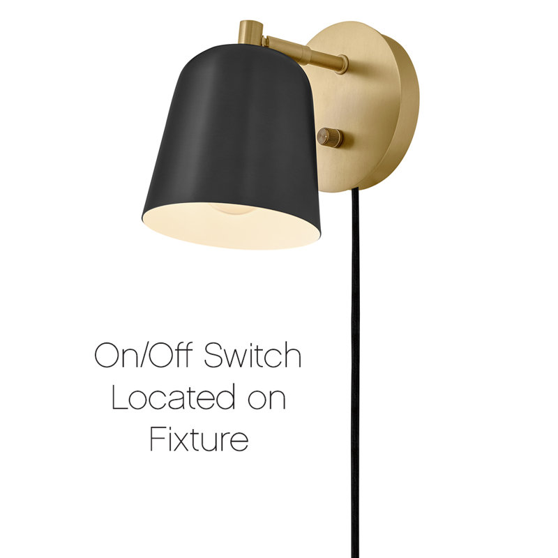  Jojo Adjustable Single Light Wall Sconce, Black
